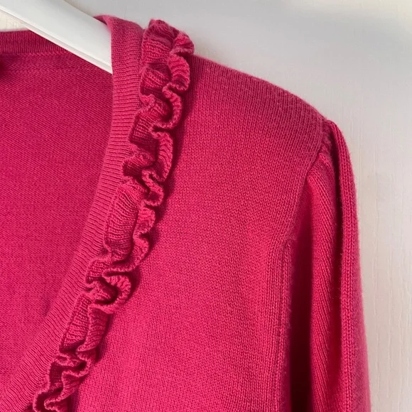 90's Northern Reflections Ruffle Cardigan - Picture 2 of 7